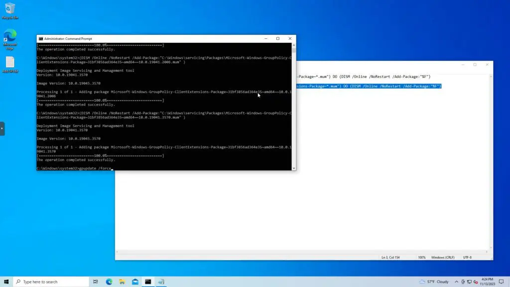 gpupdate /force - SysDrive Running the command gpupdate in Windows